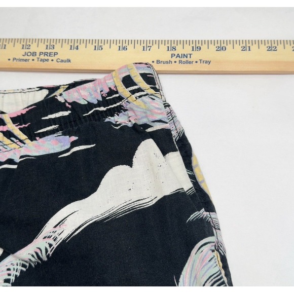 H&M Linen Cotton Blend Shorts Mens Large Relaxed Fit‎ Tropical Hawaiian Printed - Picture 11 of 12